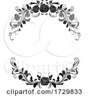Black And White Floral Frame