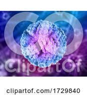 Poster, Art Print Of 3d Medical Background With Microscopic View Of Abstract Virus Cell