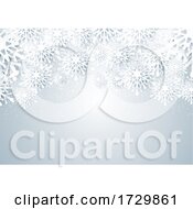 Poster, Art Print Of Papercut Style Christmas Snowflakes Design