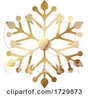Poster, Art Print Of Golden Snowflake