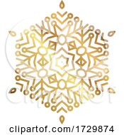 Poster, Art Print Of Golden Snowflake