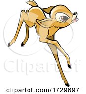 Poster, Art Print Of Cute Fawn Deer Playing