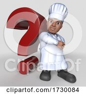 3d Male Baker Or Chef On A Shaded Background by KJ Pargeter