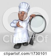 Poster, Art Print Of 3d Male Baker Or Chef On A Shaded Background