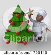 3d Male Baker Or Chef On A Shaded Background