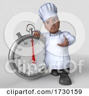 3d Male Baker Or Chef On A Shaded Background by KJ Pargeter