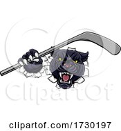 Poster, Art Print Of Panther Ice Hockey Player Animal Sports Mascot