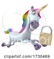 3d Unicorn On A White Background