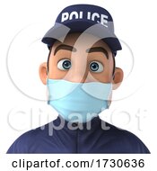 3d Police Man On A White Background by Julos