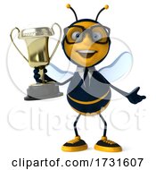3d Business Bee On A White Background