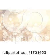 Christmas Background With Gold Bokeh Lights