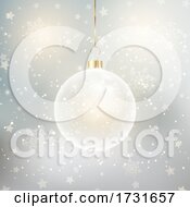 Poster, Art Print Of Christmas Background With Hanging Bauble