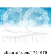 Poster, Art Print Of Christmas Snowy Landscape Background
