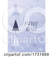Poster, Art Print Of Christmas Card Background With Snowflake Design