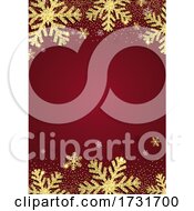 Poster, Art Print Of Glittery Gold Christmas Snowflake Background
