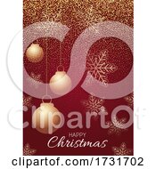 Poster, Art Print Of Decorative Red And Gold Christmas Background