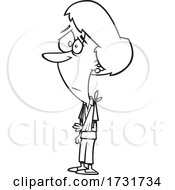 Cartoon Woman With Her Arm In A Sling