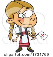 Cartoon Swiss Girl