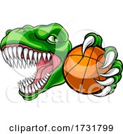 Dinosaur Basketball Player Animal Sports Mascot