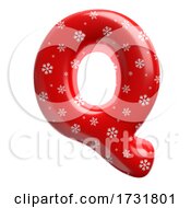 Poster, Art Print Of Snowflake Letter Q Uppercase 3d Christmas Suitable For Christmas Santa Claus Or Winter Related Subjects