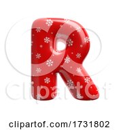 Poster, Art Print Of Snowflake Letter R Uppercase 3d Christmas Suitable For Christmas Santa Claus Or Winter Related Subjects