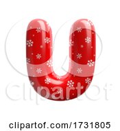 Poster, Art Print Of Snowflake Letter U Capital 3d Christmas Suitable For Christmas Santa Claus Or Winter Related Subjects