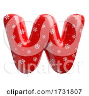 Poster, Art Print Of Snowflake Letter W Capital 3d Christmas Suitable For Christmas Santa Claus Or Winter Related Subjects