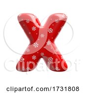 Poster, Art Print Of Snowflake Letter X Uppercase 3d Christmas Suitable For Christmas Santa Claus Or Winter Related Subjects