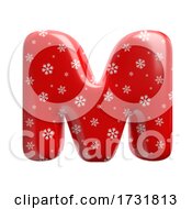 Poster, Art Print Of Snowflake Letter M Capital 3d Christmas Suitable For Christmas Santa Claus Or Winter Related Subjects