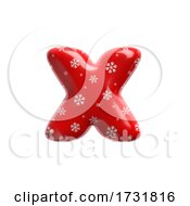 Poster, Art Print Of Snowflake Letter X Small 3d Christmas Suitable For Christmas Santa Claus Or Winter Related Subjects