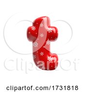 Poster, Art Print Of Snowflake Letter T Lowercase 3d Christmas Suitable For Christmas Santa Claus Or Winter Related Subjects