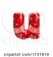 Poster, Art Print Of Snowflake Letter U Small 3d Christmas Suitable For Christmas Santa Claus Or Winter Related Subjects
