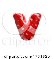 Poster, Art Print Of Snowflake Letter V Small 3d Christmas Suitable For Christmas Santa Claus Or Winter Related Subjects