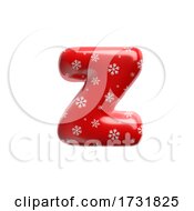 Poster, Art Print Of Snowflake Letter Z Lowercase 3d Christmas Suitable For Christmas Santa Claus Or Winter Related Subjects