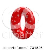 Snowflake Number 0 3d Christmas Digit Suitable For Christmas Santa Claus Or Winter Related Subjects