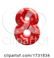 Snowflake Number 8 3d Christmas Digit Suitable For Christmas Santa Claus Or Winter Related Subjects