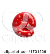 Poster, Art Print Of Snowflake Letter E Lowercase 3d Christmas Suitable For Christmas Santa Claus Or Winter Related Subjects