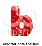 Poster, Art Print Of Snowflake Letter B Lowercase 3d Christmas Suitable For Christmas Santa Claus Or Winter Related Subjects