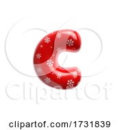 Poster, Art Print Of Snowflake Letter C Lowercase 3d Christmas Suitable For Christmas Santa Claus Or Winter Related Subjects