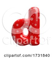 Poster, Art Print Of Snowflake Letter D Lowercase 3d Christmas Suitable For Christmas Santa Claus Or Winter Related Subjects