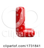Poster, Art Print Of Snowflake Letter L Capital 3d Christmas Suitable For Christmas Santa Claus Or Winter Related Subjects