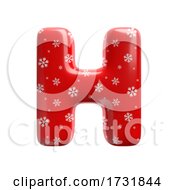 Poster, Art Print Of Snowflake Letter H Uppercase 3d Christmas Suitable For Christmas Santa Claus Or Winter Related Subjects