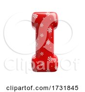 Poster, Art Print Of Snowflake Letter I Capital 3d Christmas Suitable For Christmas Santa Claus Or Winter Related Subjects