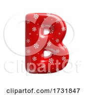 Poster, Art Print Of Snowflake Letter B Capital 3d Christmas Suitable For Christmas Santa Claus Or Winter Related Subjects