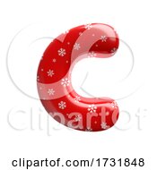 Poster, Art Print Of Snowflake Letter C Capital 3d Christmas Suitable For Christmas Santa Claus Or Winter Related Subjects