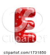 Poster, Art Print Of Snowflake Letter E Capital 3d Christmas Suitable For Christmas Santa Claus Or Winter Related Subjects