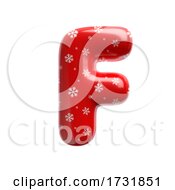 Poster, Art Print Of Snowflake Letter F Uppercase 3d Christmas Suitable For Christmas Santa Claus Or Winter Related Subjects