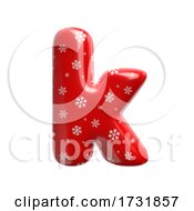 Poster, Art Print Of Snowflake Letter K Small 3d Christmas Suitable For Christmas Santa Claus Or Winter Related Subjects
