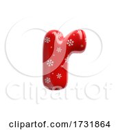 Poster, Art Print Of Snowflake Letter R Lowercase 3d Christmas Suitable For Christmas Santa Claus Or Winter Related Subjects
