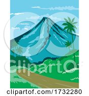 Poster, Art Print Of Mayon Volcano Or Mount Mayon In The Province Of Albay In Bicol Philippines Wpa